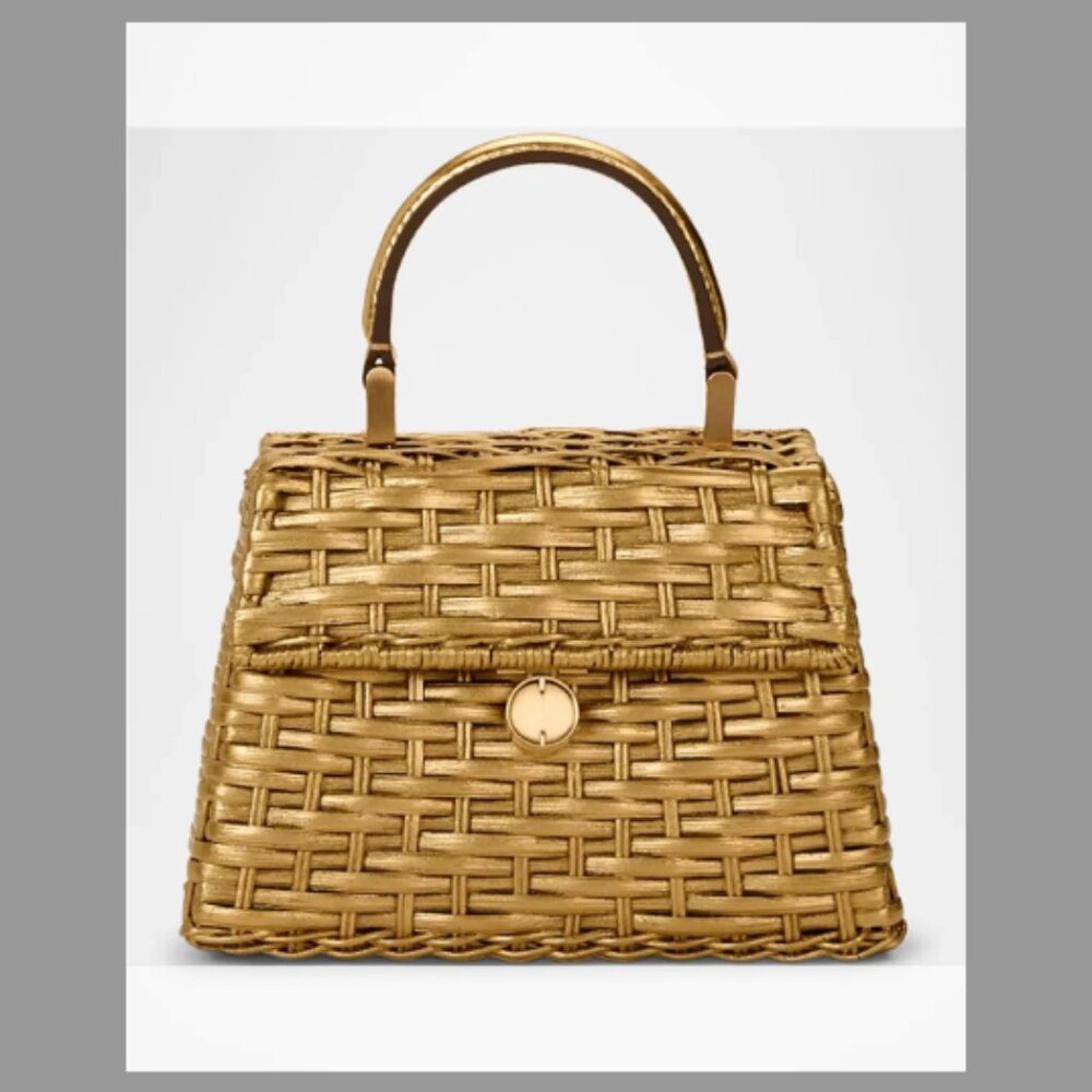 Cult Gaia NWT Sybil Nano Metallic Woven Crossbody Bag (ORIG.$435) w/tax